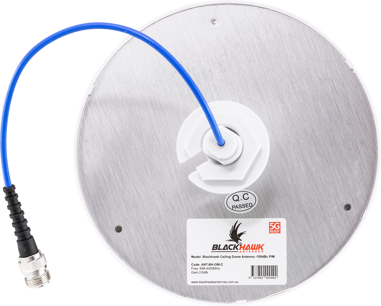 Bottom side of the Blackhawk ANT-BH-OM-C Dome Ceiling Antenna 698-4000Mhz