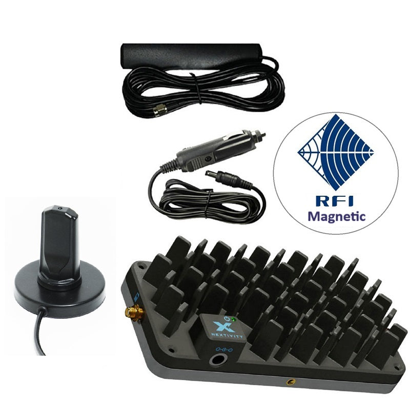 R41 Roam booster with internal antenna, power adapter and an RFI magnetic antenna