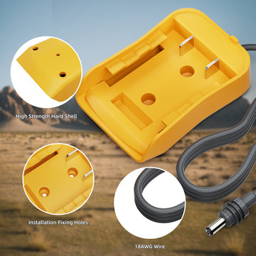 Starlink Mini 18V-20V Dewalt Battery Adapter with 1m Starlink Mini cable