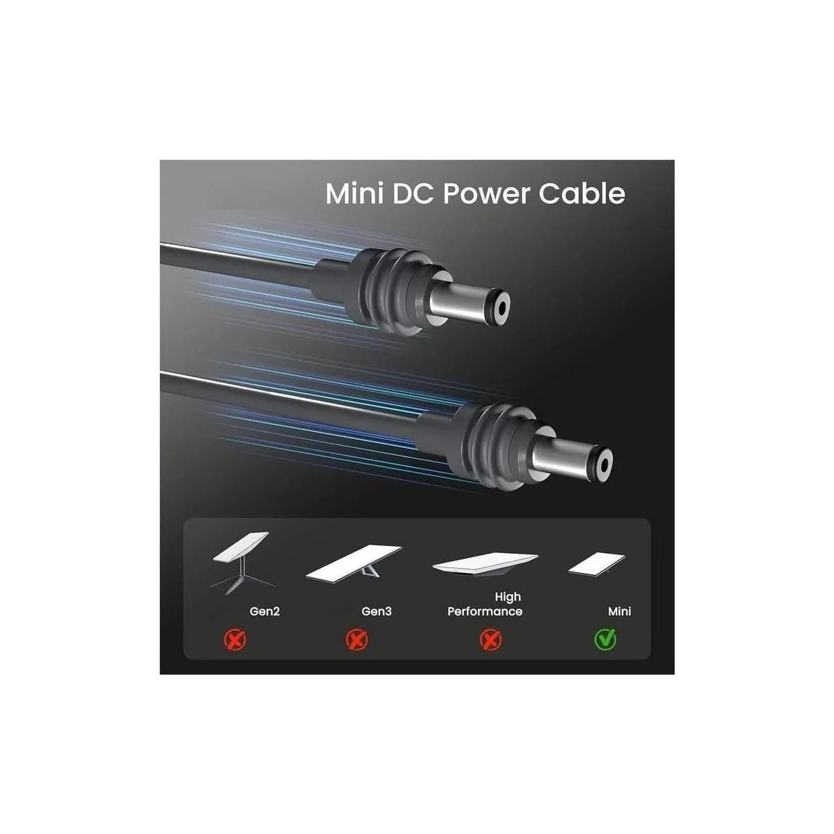 Starlink Mini Power Cable 1m, 2m, 3m, 4m, 5m, 6m & 10m cable lengths.