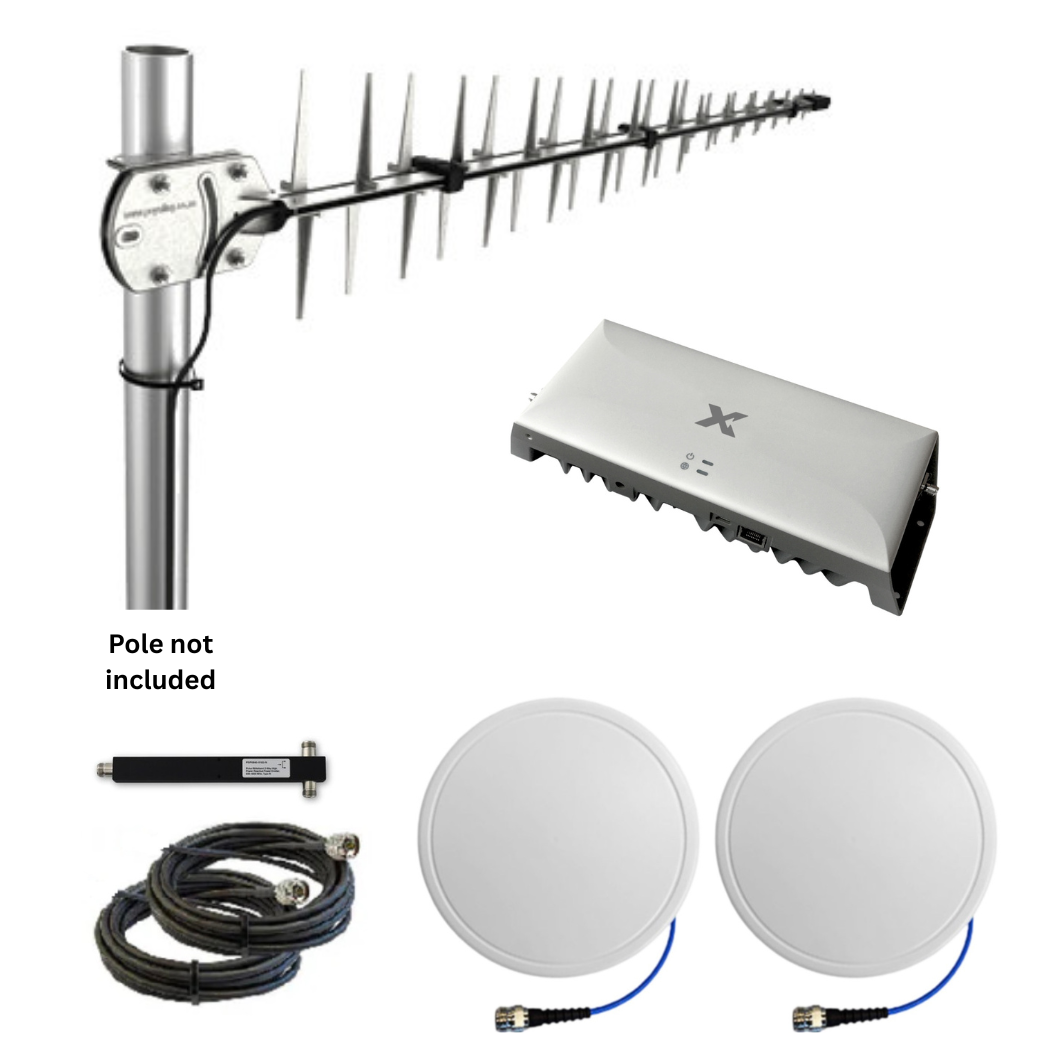 Cel-Fi GO G41 Building Pack includes LPDA-7038 external & Dual Slimline Ceiling internal antenna Pack