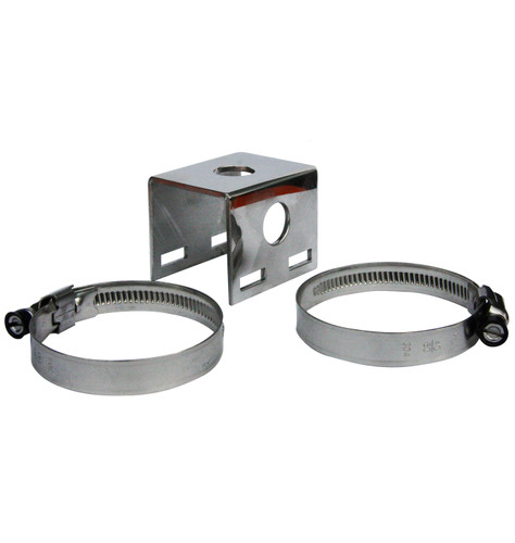 RFI BBM-4 Bull Bar Mounting Bracket; Polished S/S with Dual Hose Clamps