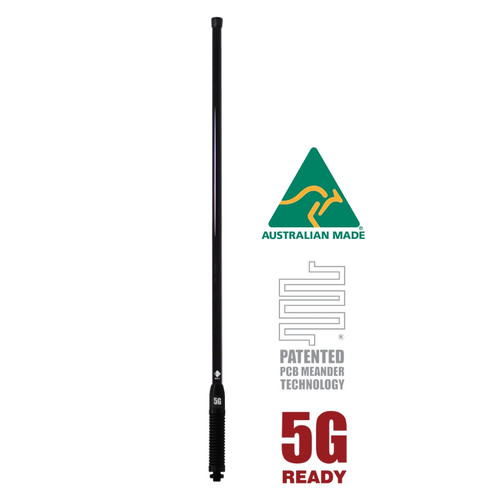 RFI CD8194-B 5G LTE 5.5DBI collinear vehicle bull bar antenna (698-3800MHZ) BLACK 647mm full antenna