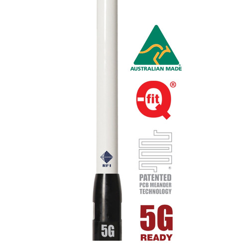 RFI CDQ8199-WB-WHIP 5G LTE 8.5dBi Antenna Whip Only - White Close View