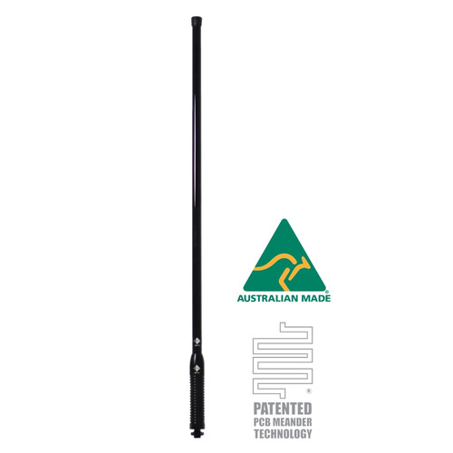 RFI CD5000-B UHF 5dBi CB 477 Mhz Collinear Antenna Black Radome 91cm high Full Antenna View
