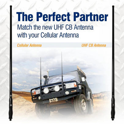 RFI 8.5dBi Black Q-Fit® Cellular + UHF Antenna - 2080mm