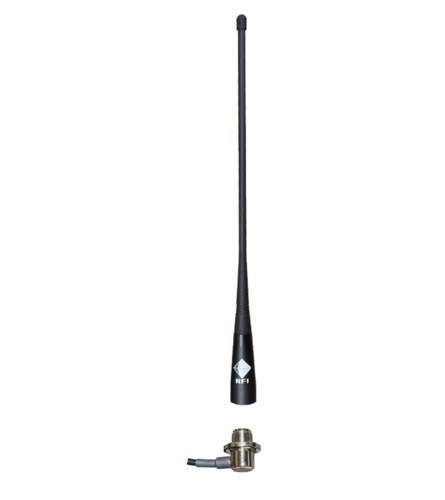 RFI UHF / CB 477 MHz Mopole™ Antenna whip and MBC base separated