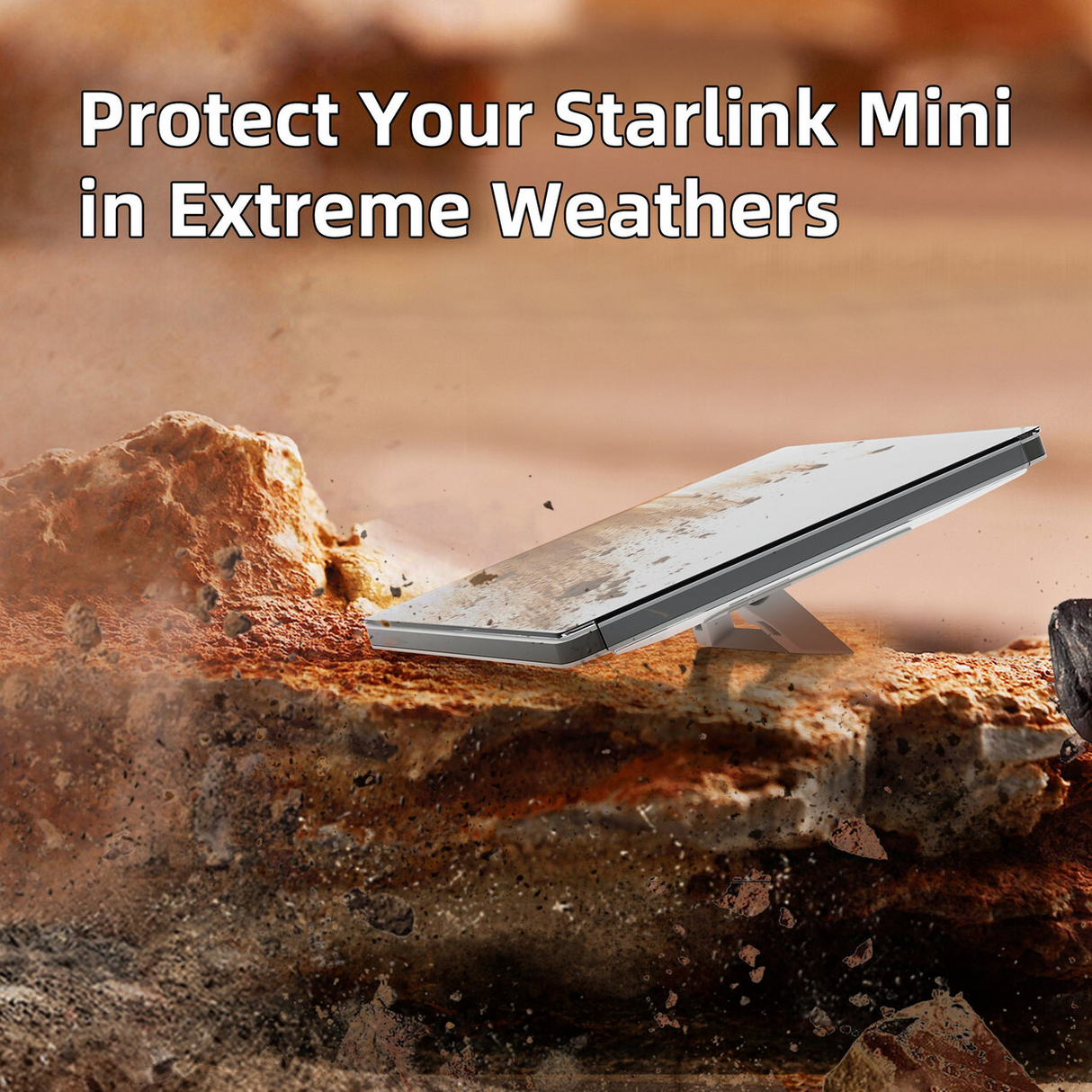 Starlink Mini Protective HDPE Hard Shell Cover - Transparent