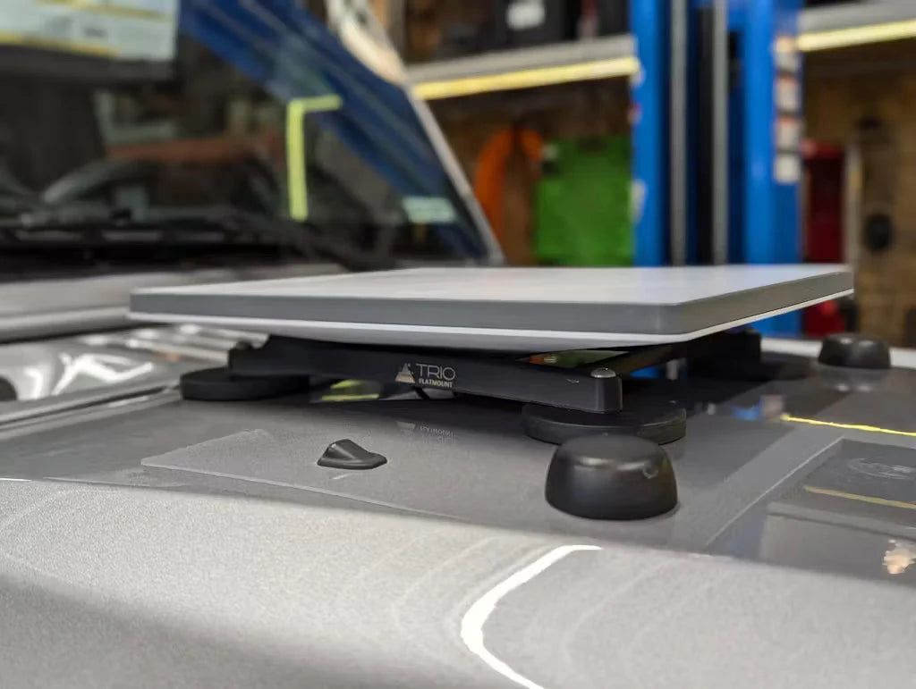 Starlink Mini mounted on a flat mount