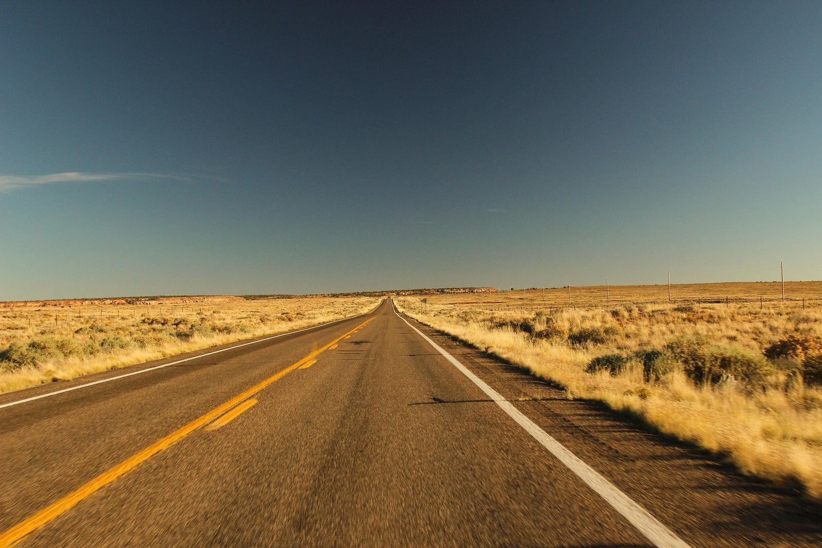 Highway road inside a desert