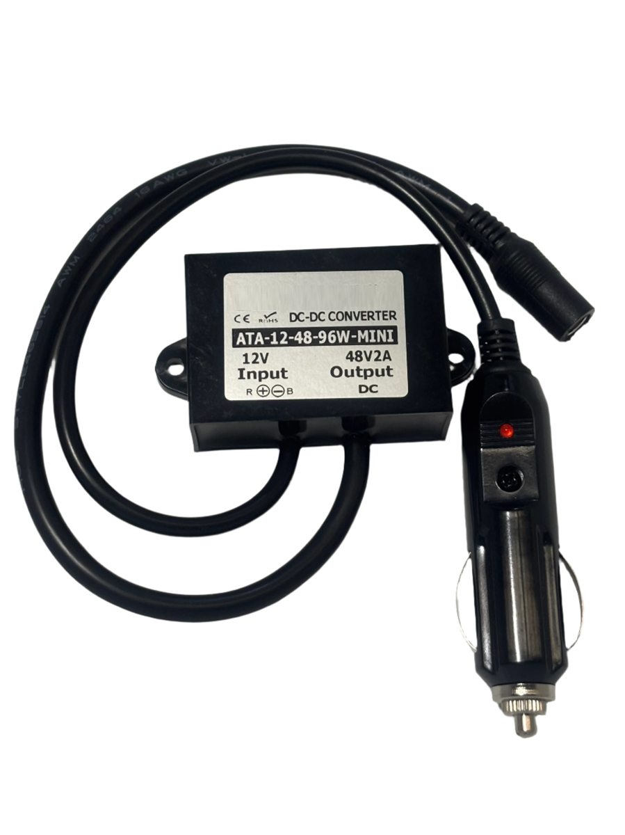 Power your Starlink Mini directly from your vehicle's 12V battery via Anderson Plug connection with this professional-grade DC step-up converter