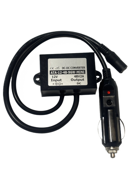 Power your Starlink Mini directly from your vehicle's 12V battery via Anderson Plug connection with this professional-grade DC step-up converter