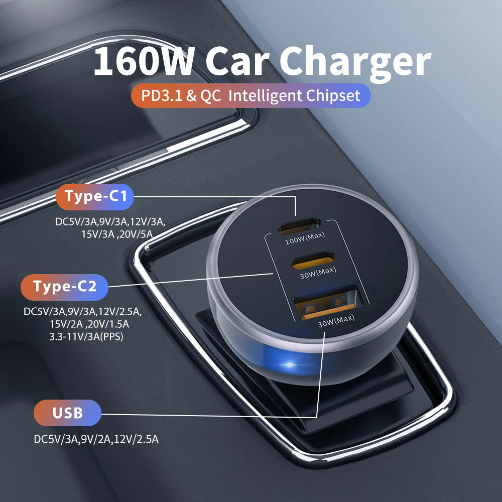 Starlink Mini USB-C PD 100W 20V Cigarette Socket