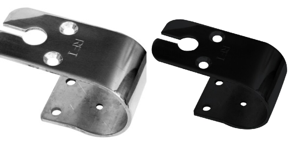 RFI BBWM-45-B Wrap-around Bull Bar Mount - Black or Polished SS 45mm