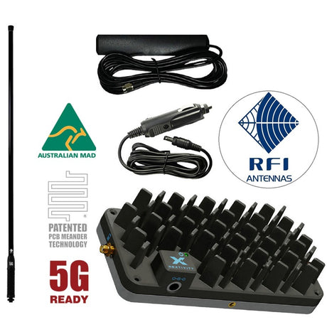 R41 Roam booster with power adapter, internal antenna and an RFI CD8197 antenna