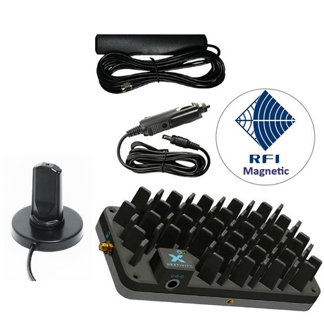 R41 Roam booster with internal antenna, power adapter and an RFI magnetic antenna