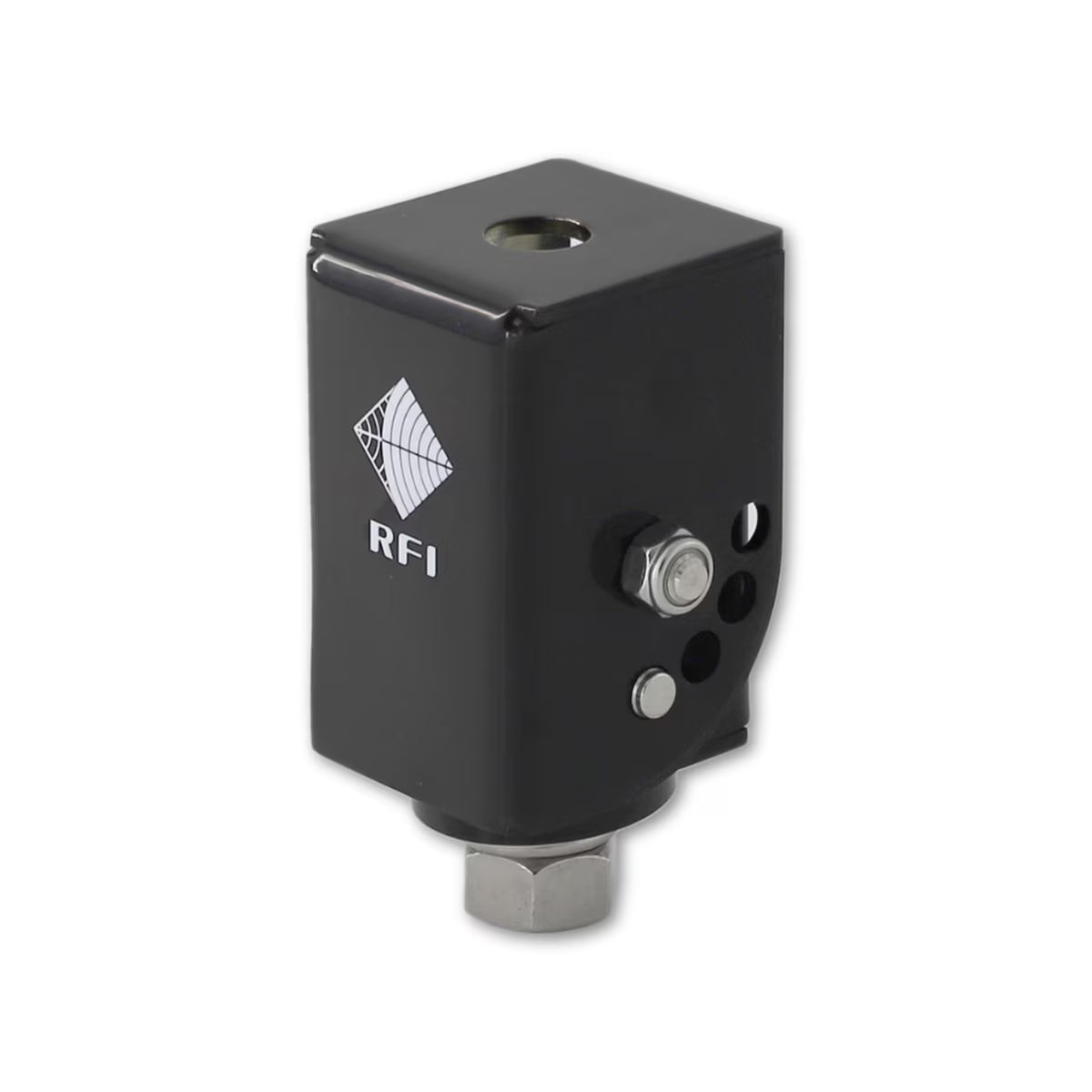 Folding Bull Bar Antenna Mount (RFI FBBM) – 304 Stainless Steel, Black Chrome or Polished | UHF & Cellular