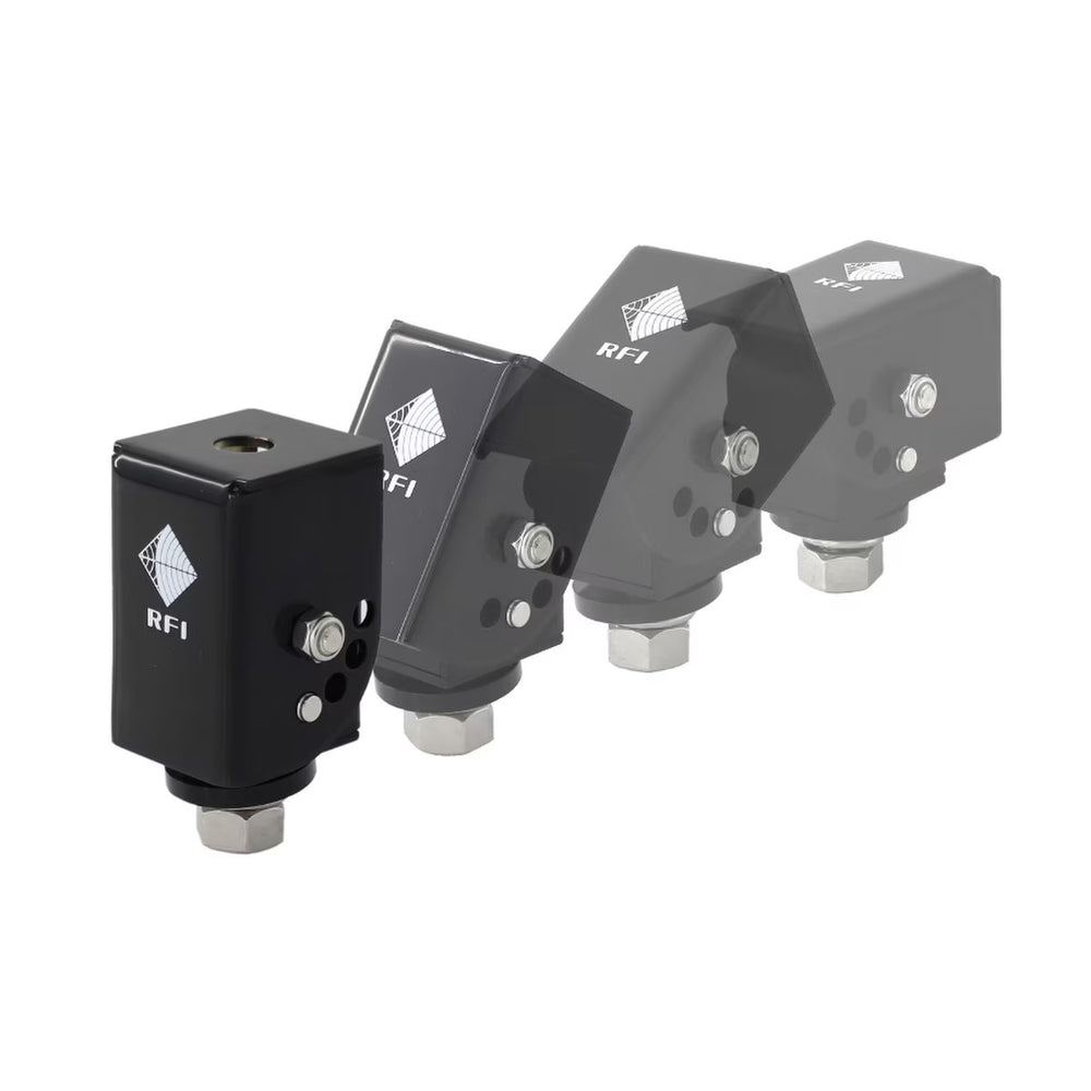 Folding Bull Bar Antenna Mount (RFI FBBM) – 304 Stainless Steel, Black Chrome or Polished | UHF & Cellular