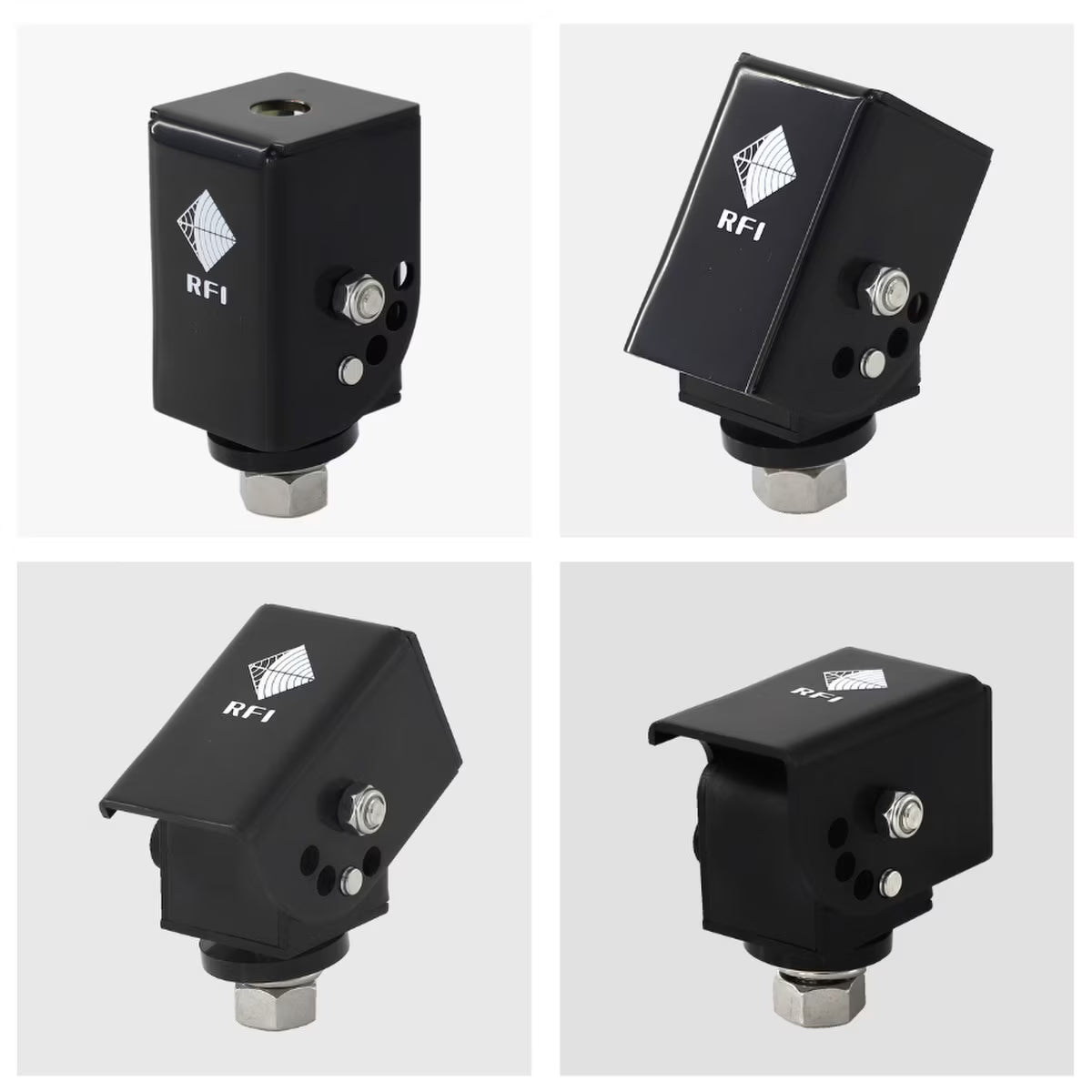 Folding Bull Bar Antenna Mount (RFI FBBM) – 304 Stainless Steel, Black Chrome or Polished | UHF & Cellular