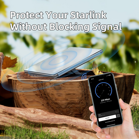 Starlink Mini Protective HDPE Hard Shell Cover - Transparent