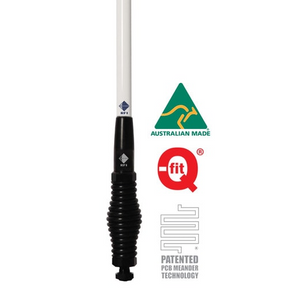 RFI CDR5000-WB 5dBi UHF / CB 477Mhz Q-Fit® Vehicle Bull Bar Antenna White Radome/Black Spring 94cm high