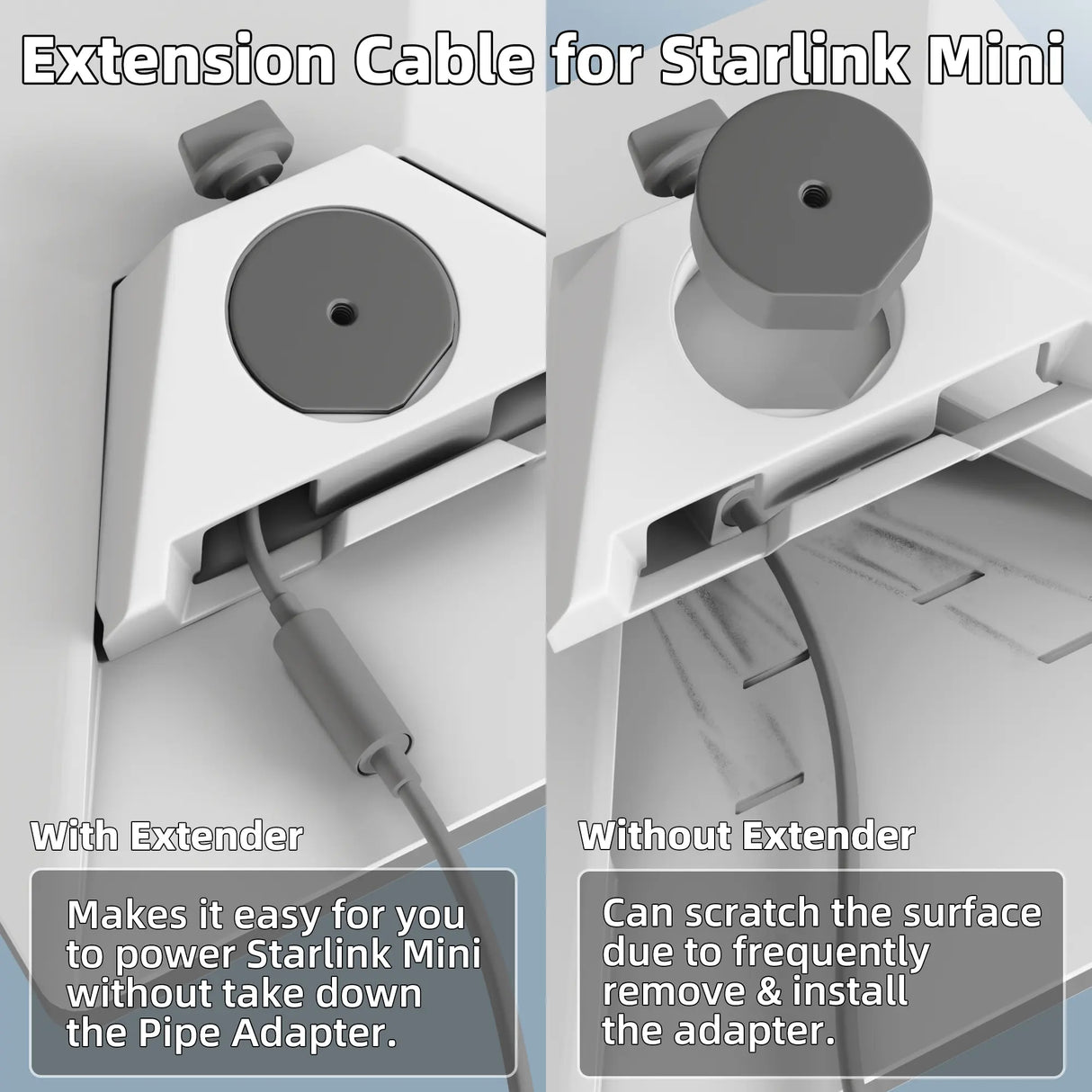 Starlink Mini DC to DC Female Adapter Power Extension 17cm