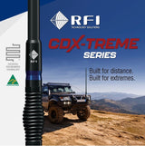 RFI CDX-TREME 7.5dBi 4G/LTE/5G Black Q-Fit® Vehicle Bull Bar Antenna - 1200mm