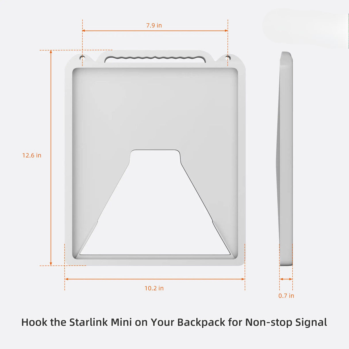 Starlink Mini Silicone Protective Cover with Hang Hooks – White