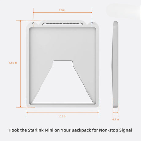 Starlink Mini Silicone Protective Cover with Hang Hooks – White