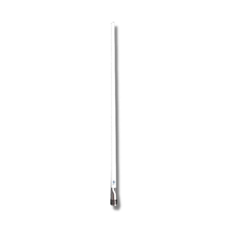 Full antenna view of RFI CDQ5000-W-WHIP Q-Fit UHF 5dBi CB Collinear Antenna Whip-Only White