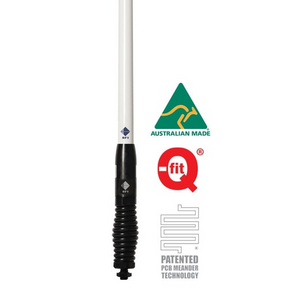 RFI CDQ5000-WB 5dBi UHF / CB 477Mhz White vehicle collinear antenna close view