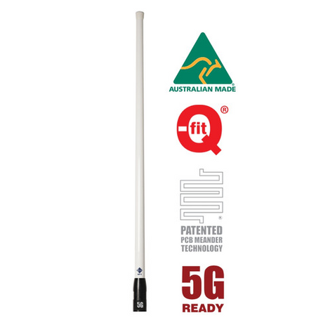 RFI CDQ8195-WB-WHIP 5G LTE 6.5dBi Antenna Whip Only - White/Black Full Whip View