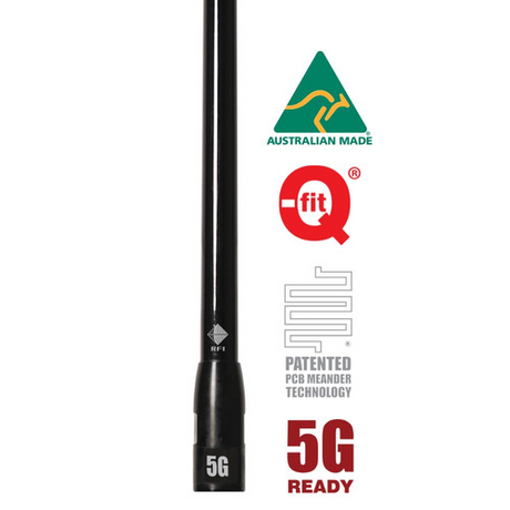 RFI CDQ8199-B-WHIP 5G LTE 8.5dBi Antenna Whip Only - Black Close View