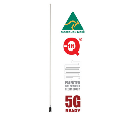 RFI CDQ8199-WB-WHIP 5G LTE 8.5dBi Antenna Whip Only - White Full Whip Image