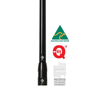 RFI CDR5000-B-WHIP Q-Fit UHF 5dBi CB Collinear Antenna Whip-Only Black Close View