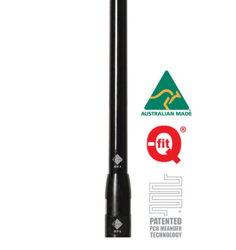 RFI CDQ5000-B-WHIP Q-Fit UHF 5dBi CB Collinear Antenna Whip-Only Black Close View