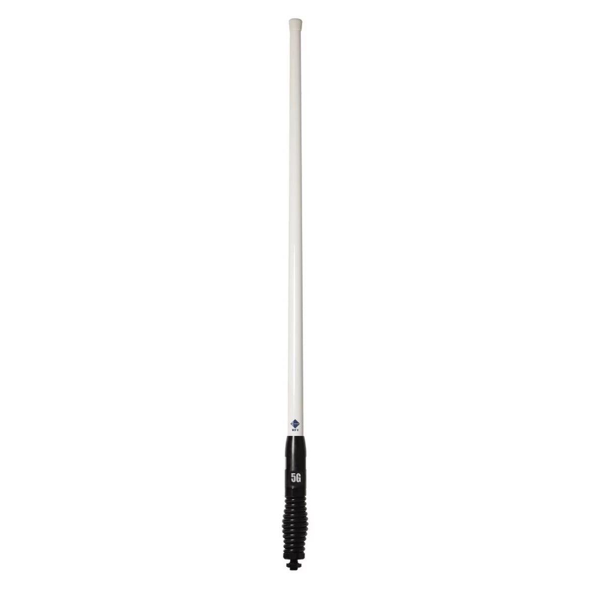 RFI CDQ8195 6.5dBi 4G & 5G cellular vehicle antenna with removable white whip & black spring