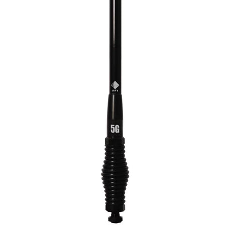 RFI CDR8194 5.5dBi 4G & 5G cellular antenna close-up showing removable whip and spring base