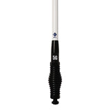 RFI CDR8195 6.5dBi 4G & 5G cellular antenna close-up showing removable white whip and black spring base